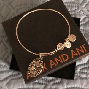 Alex and Ani Silver Charm Bangle